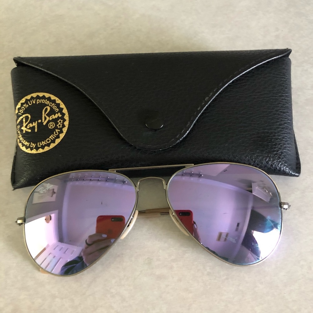 Purple Aviator Ray Bans